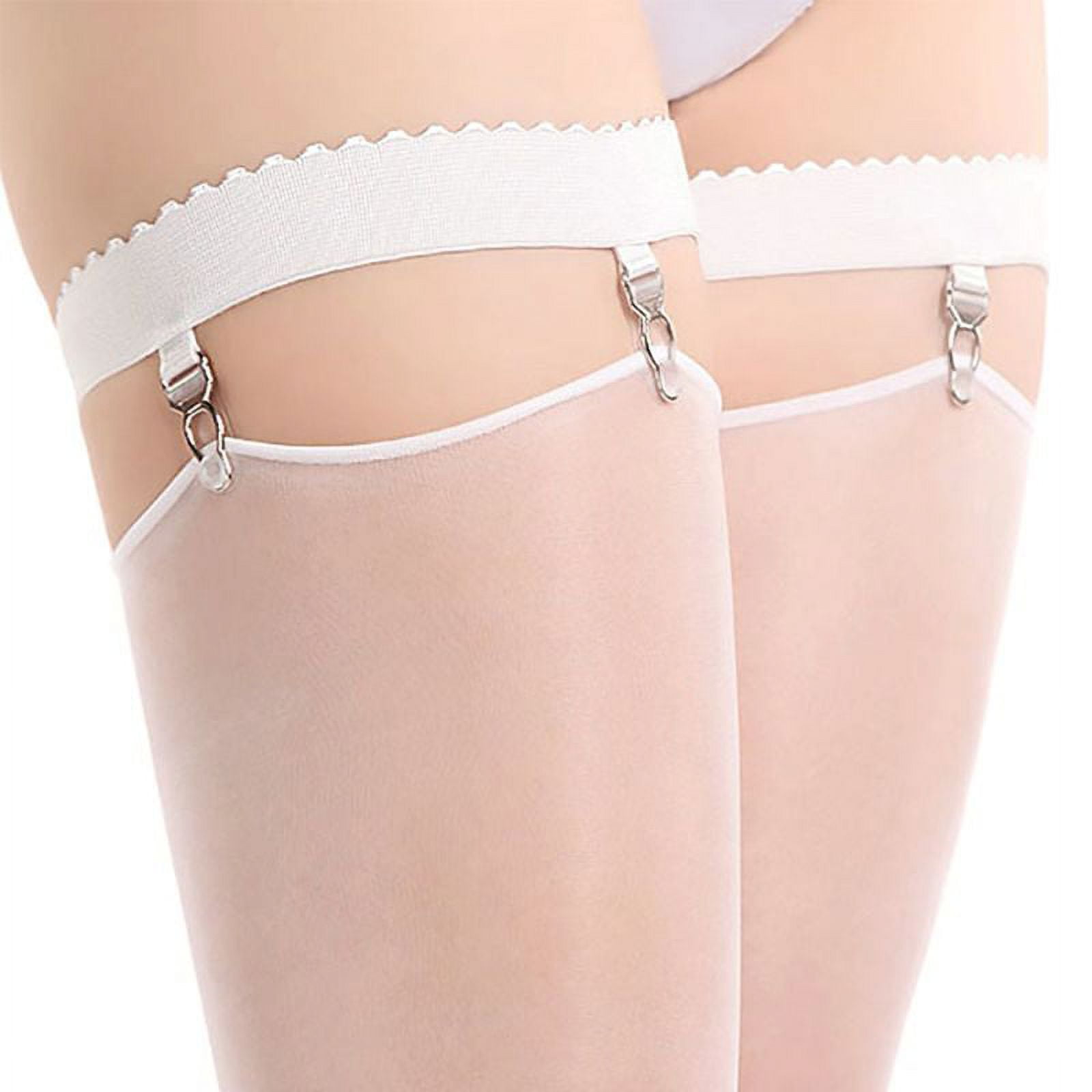 Womens Elastic Anti Slip Leg Garter Belt Thigh High Stocking Suspender with  Clip - Walmart.com