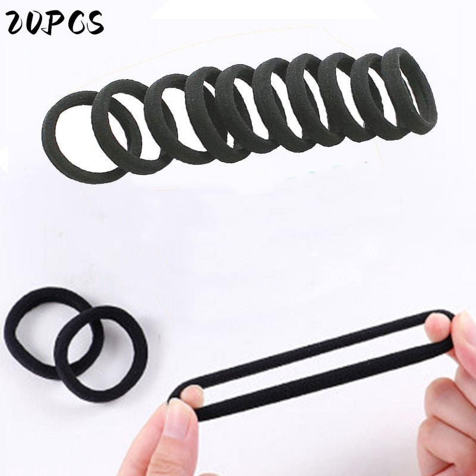 Womens Elastic Hair Tie, Casewin 20 Pieces Black Hair Ties for