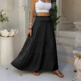 thumbnail image 1 of Womens Elastic High Waist Maxi Skirt Summer Flowy Long Skirts M, 1 of 7