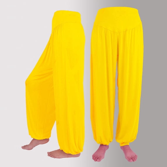 Womens Elastic Loose Casual Soft Yoga Sports Dance Harem Pants Womens plus Size Dress Pants Petite Womens plus Sweatpants with Pockets High Waist Sweatpants Women Women Jogging Pants Womens Flannel