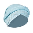 thumbnail image 1 of Womens Elastic Solid Color Comfortable Flat Hat Beaded Flower Hair Cap, 1 of 3