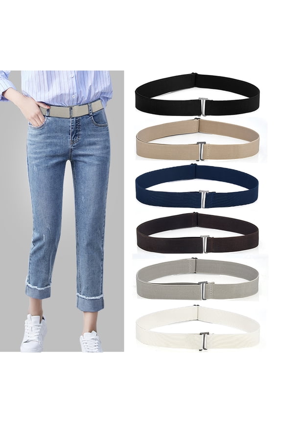 Womens Elastic Stretch Waist Belt with Minimal Buckle Invisible Under Clothing