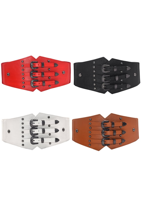 Womens Elastic Waist Belt Versatile Stretch Girdle for Fashion Dresses and Casual Wear