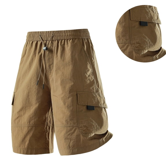 Womens Elastic Waist Cargo Shorts with Pockets Womens Walking Shorts Athletic Women's Shorts