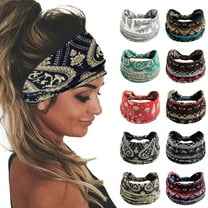 Womens Elastic Yoga Headband Non Slip Sweat Wicking Knotted Sports Design