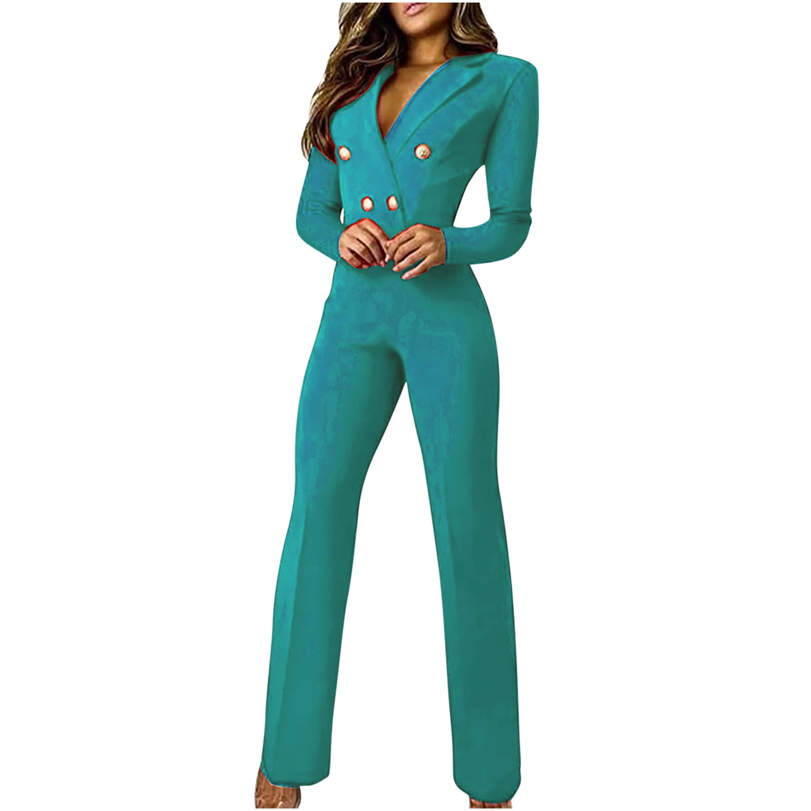 LanRuiery Women's 3-Piece Suit, Solid Color V-Neck Bussiness Suit, Slim  BlazerPantsVest