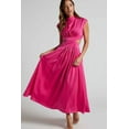 thumbnail image 1 of Womens Elegant Cut-Out Waist Sleeveless High Neck Maxi Dress (XL, LightYellow), 1 of 13
