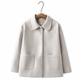 thumbnail image 1 of Womens Elegant Down Puffer Jacket Button Front With Pockets For Sophisticated Winter Warmth Womens Winter Coats, 1 of 9