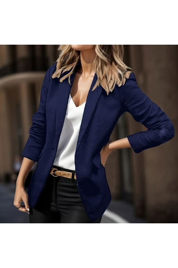 Womens Elegant OL Solid Color Lapel V Neck Button Cardigan Suit Jacket Hooded Jacket Women Womens Lightweight Long Jackets Ladies down Vest Long Coat for Women plus Size Winter Clothes Heat Jacket