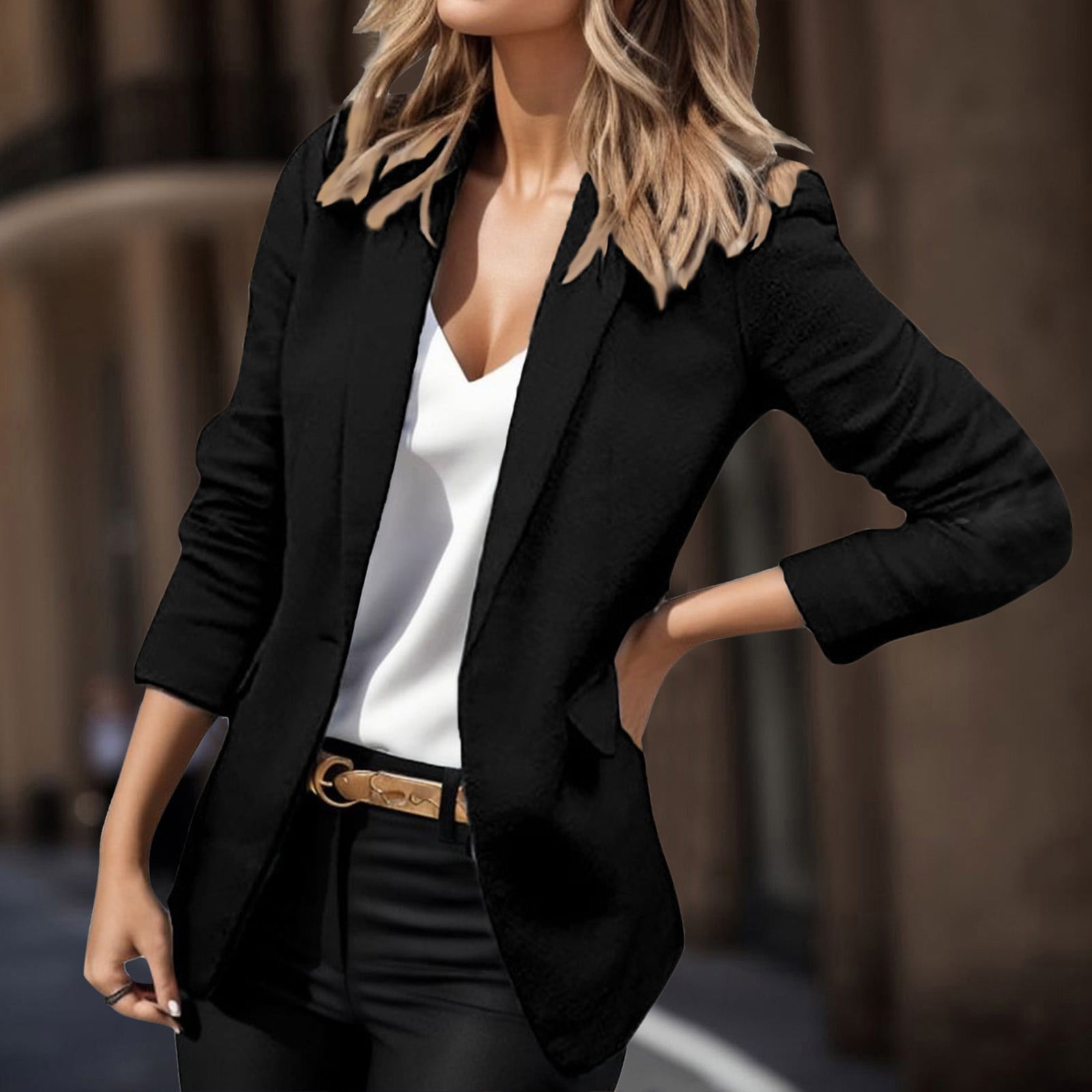 DEAT Fashion Women's Blazer Notched Collar Big Single Breasted Long Sleeve  Slim Suit Jackets Female Autumn 2024 New 17A4062 - AliExpress