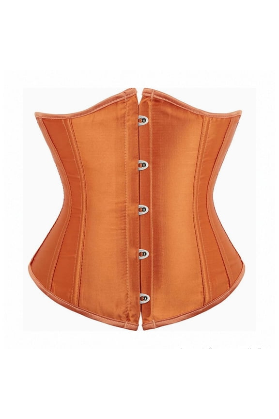 Womens Elegant Off-Shoulder Lace Corset Top Retro Casual Shaper Seamless Shapewear Orange XXXL