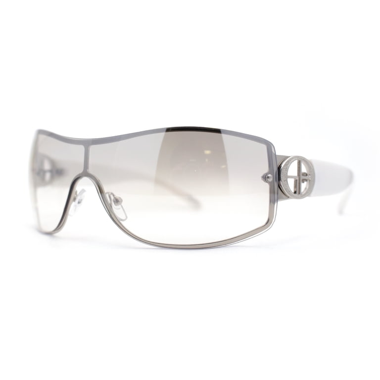 Womens Elegant Rimless Shield Wrap Luxury Designer  display picture 1