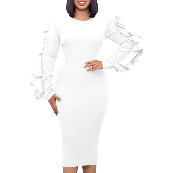 Womens Elegant Ruched Pleated Work Business Office Cocktail Party Pencil Dress