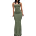 thumbnail image 1 of Womens Elegant Solid Color Slip Maxi Dress Sleeveless Backless Bodycon Dresses Casual Slim Fit Simple Long Dress, 1 of 6