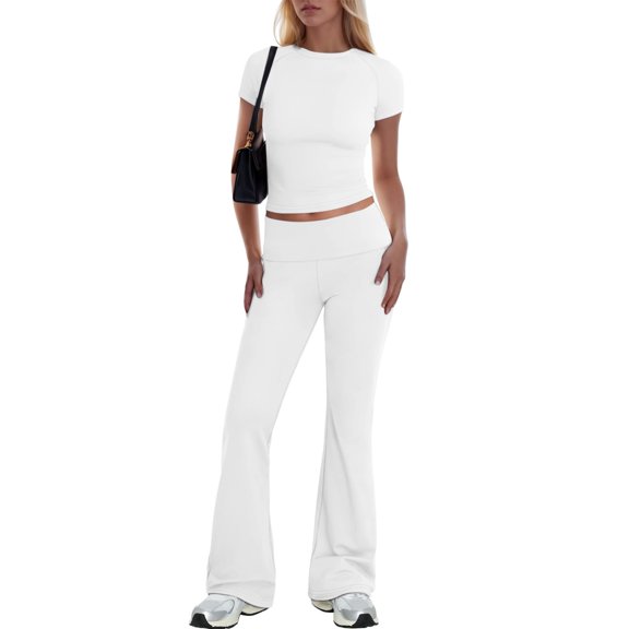 Womens Elegant Solid Color Sport Shirt Tops Wide Leg Pants Trousers Suit Drum Suit Womens Snowmobile Pants Juniors Pant Suit Minimal Jumpsuit Dressy Pantsuits for Women Insulated Bib Overalls for