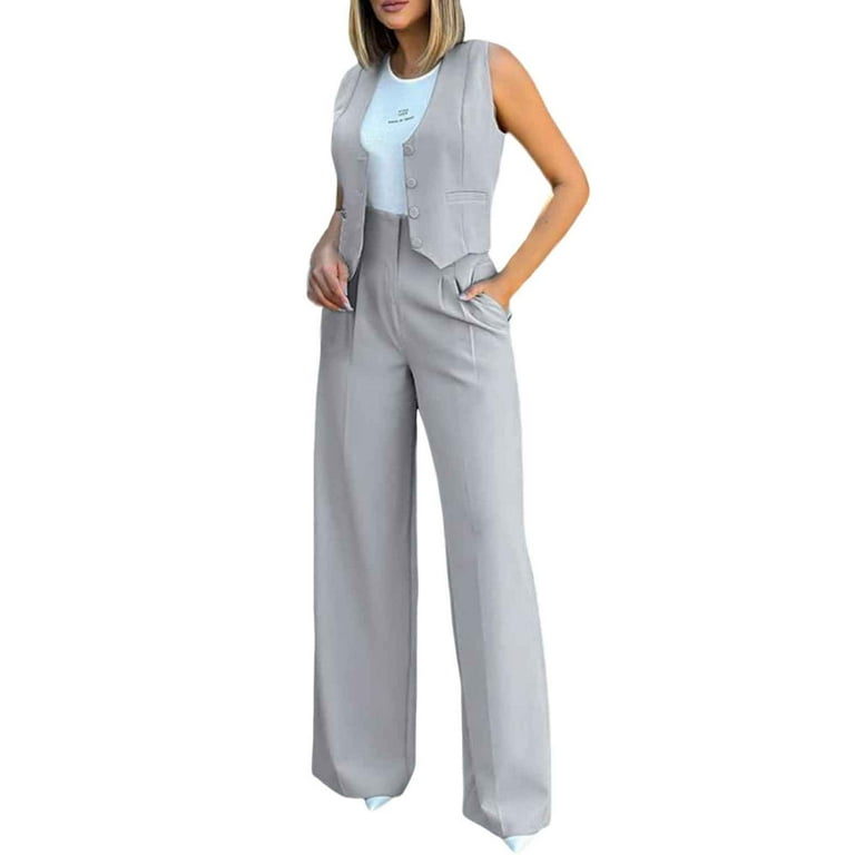 Petite white pants suit sales