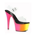 thumbnail image 1 of Womens Ellie Shoes E-709-Rainbow 7 Inch With Rainbow Design. 6 / Clear, 1 of 2