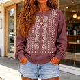 thumbnail image 1 of Womens Embroidered Sweatshirt Oversized Pullover Crewneck Long Sleeve Casual Sweatshirts Tops for Women, 1 of 4