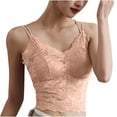 thumbnail image 1 of Womens Embroidery Lace Bralette, Top with Thin Shoulder Straps, Soft Comfortable Outerwear Bralette Crop Top, 1 of 5