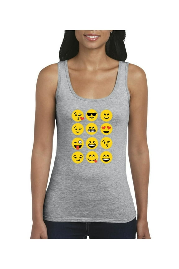 Womens Emoji Group Tank Top