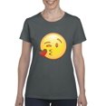 thumbnail image 1 of Womens Emoji Winky Face Short Sleeve T-Shirt, 1 of 5