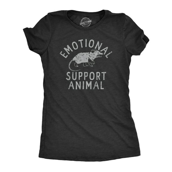 Womens Emotional Support Animal T Shirt Funny Mean Possum Joke Tee for Ladies Womens Graphic Tees