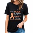thumbnail image 1 of Womens Endometrial Cancer T-Shirt For Someone Who Means World To Me Black, 1 of 5