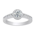 thumbnail image 1 of AFFY Womens Engagement Wedding Ring In 14k White Gold With 0.69 CT Round White Natural Diamond With Ring Size 11.5, 1 of 1