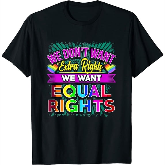 Womens Equal Rights Gay Pride Lgbtq Support Gift T-Shirt White 3X-Large