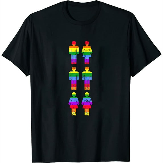 Womens Equality Lgbt Pride Awareness T-Shirt | Rainbow Gay Lesbian T-Shirt Black Large