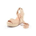 thumbnail image 1 of Womens Espadrilles Wedges Sandals Heels Open Toe Tie Lace Up Platform Ankle Strap Summer Dress Shoes, 1 of 4