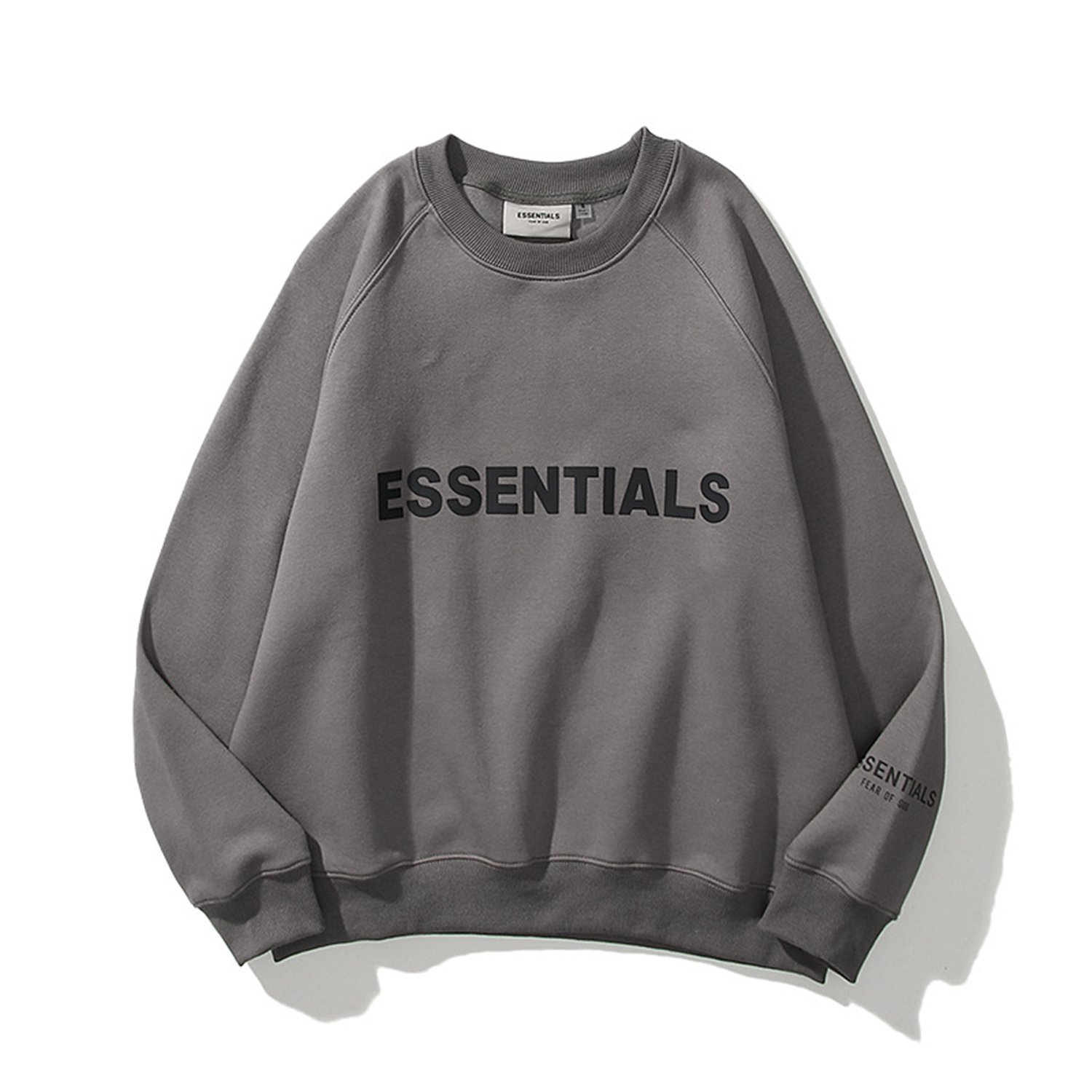 Womens Essential Letter Graphic Sweatshirt Oversized Crewneck Long Sleeve  Drop Shoulder Pullover Hoodie Tops - Walmart.com