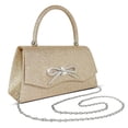 thumbnail image 1 of Womens Evening Bag Sparkly Bow Clutch Purse Wedding Party Purses Glitter Rhinestone Cocktail Prom Handbags, 1 of 8