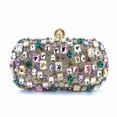 thumbnail image 1 of Womens Evening Clutch Purse Handbag Heavy Beaded Embroidered Evening Bag with Rhinestones,Gold, 1 of 17