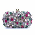 thumbnail image 1 of Womens Evening Clutch Purse Handbag Heavy Beaded Embroidered Evening Bag with Rhinestones,Silver, 1 of 19