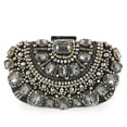 thumbnail image 1 of Womens Evening Clutch Purse Handbag Heavy Beaded Embroidered Evening Bag with Rhinestones, 1 of 15