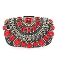 thumbnail image 1 of Womens Evening Clutch Purse Handbag Heavy Beaded Embroidered Evening Bag with Rhinestones, 1 of 15