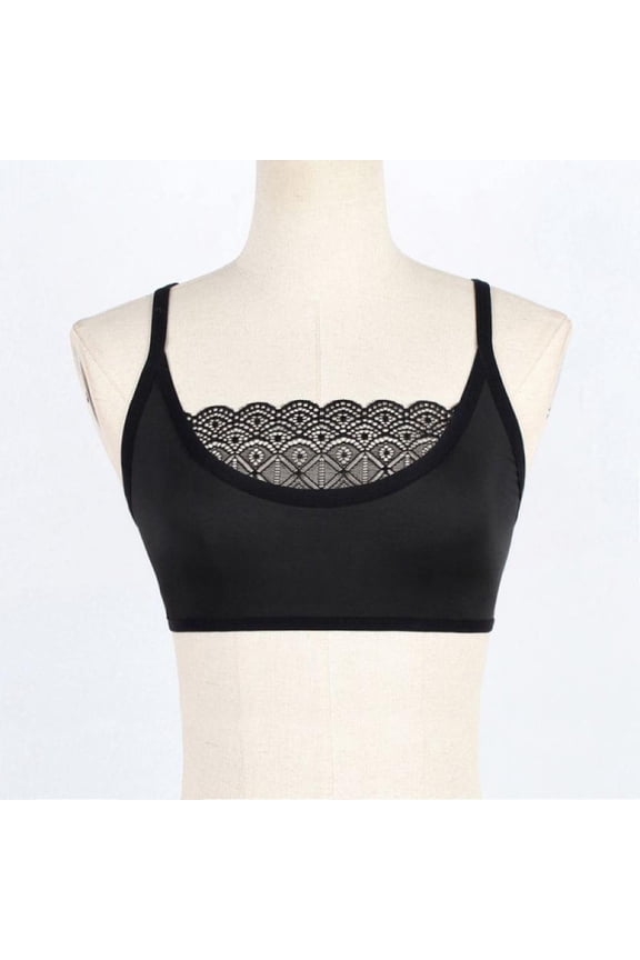 Womens Every Day High Neck Lace Halter Cutout Bralette, Solid Color Lace Stitching Bra