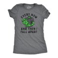 thumbnail image 1 of Womens Every Now and Then I Fall Apart T Shirt Funny Halloween Zombie Undead Joke Tee for Ladies Womens Graphic Tees, 1 of 9
