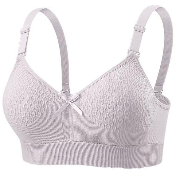Womens Everyday Bras, Bras for Women No Underwire Wireless Bras - Seamless Push Up Full Coverage Bralettes Comfortable V Neck Everyday Bra 34-40