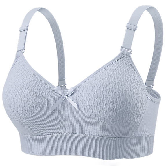 Womens Everyday Bras, Bras for Women No Underwire Wireless Bras - Seamless Push Up Full Coverage Bralettes Comfortable V Neck Everyday Bra 34-40
