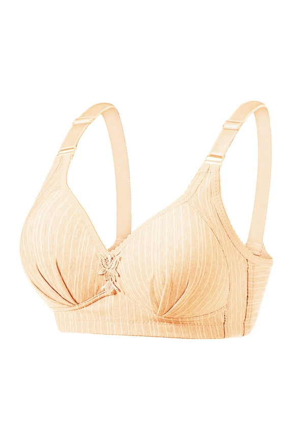 Womens Everyday Bras Clearance Bib Pants Coverall Steel Ring Free Underwear Plus Size Sports Bras for Women ,Beige,Xl