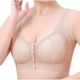 thumbnail image 1 of Womens Everyday Bras, Daisy Bras for Older Women Front Closure, Seamless Full Coverage Daisy Bra for Seniors, Daily Comfort Breathable No Underwire Bra M-2XL, 1 of 7