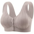 thumbnail image 1 of Womens Everyday Bras, Daisy Bras for Older Women Front Closure Womens Plus Size Full Coverage Supportive Bra No Underwire Comfy Underwear L-3XL, 1 of 2