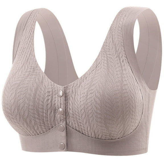 Womens Everyday Bras, Daisy Bras for Older Women Front Closure Womens Plus Size Full Coverage Supportive Bra No Underwire Comfy Underwear L-3XL
