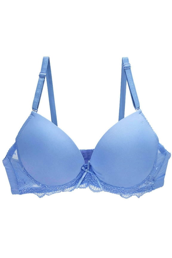 Womens Everyday Bras, Push Up Bralette for Women Sexy Deep V Neck Wireless Bralette Plunge Unpadded Bras Full Coverage Everyday Bra S-2XL