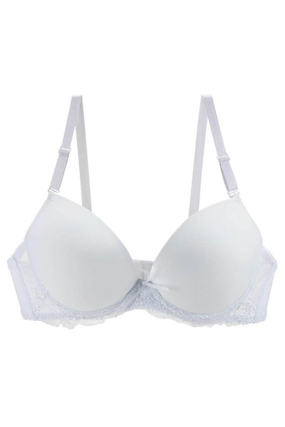 Womens Everyday Bras, Push Up Lace T Shirt Bra Underwire Support Plunge Full Coverage Everyday Bras for Women Add 2 Cup S-3XL