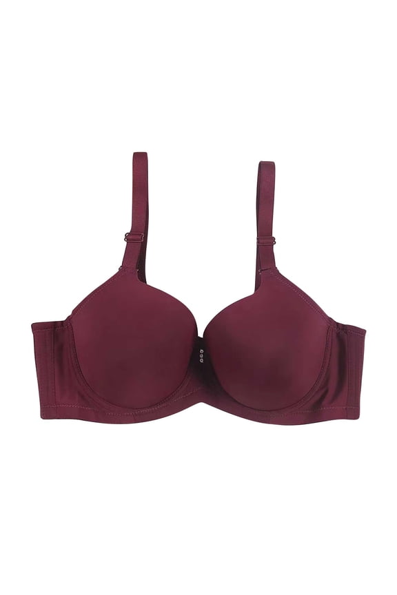 Womens Everyday Bras, Push Up Thick Padded Plunge Underwire T Shirt Lace Bra Lift Support for Women Add One Cup Full Coverage S-3XL