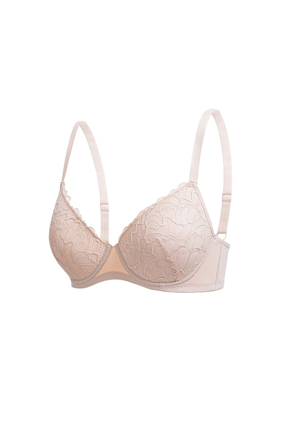 Womens Everyday Bras, Push Up Bras for Women Add 2 Cups Sexy Lace Cleavage Extra Padded Plunge Bra Underwire Mother Gifts