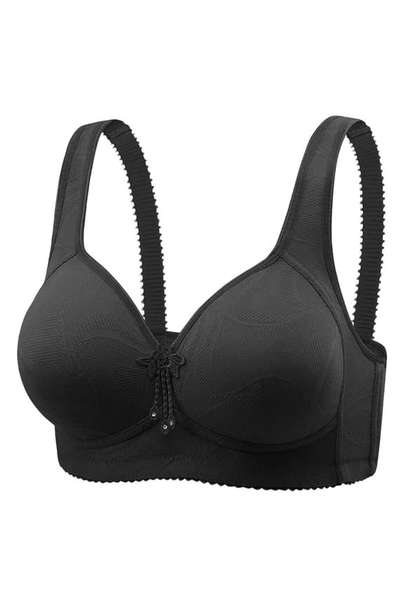 Womens Everyday Bras, Seamless Bras for Women No Underwire Comfortable Push Up Bra V Neck Wireless Bralette Full Coverage Wire Free Mother Gifts